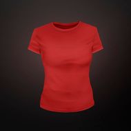 blank women T-shirt in red N2