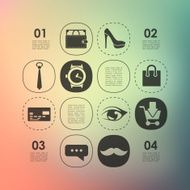 fashion infographic with unfocused background N28