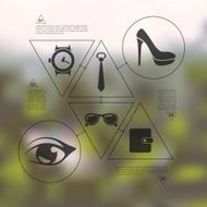 fashion infographic with unfocused background N30