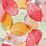 Seamless wallpaper with multicolor leaves