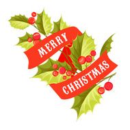 Christmas mistletoe card