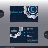 Abstract creative business card Vector N25
