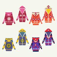Set of female winter cardigans