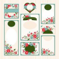 Set of floral wedding cards N13