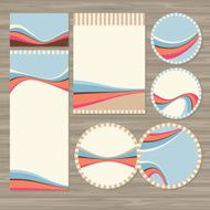 Set of retro wedding cards N5