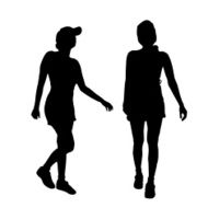 Vector silhouette of a woman N387