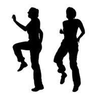 Vector silhouette of woman N40