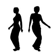 Vector silhouette of a woman N389