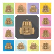 Bag Icon color set vector illustration N3