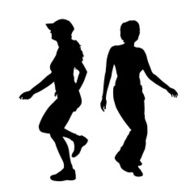 Vector silhouette of a woman N390