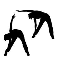Vector silhouette of woman N41