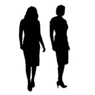 Vector silhouette of a woman N391