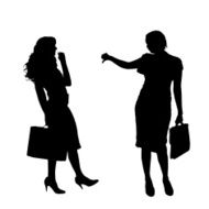 Vector silhouette of a woman N393