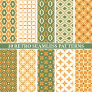 set of 10 retro seamless patterns N3