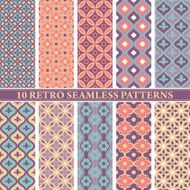 set of 10 retro seamless patterns N4