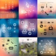 fashion infographic with unfocused background N31