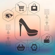 fashion infographic with unfocused background N32