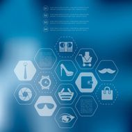 fashion infographic with unfocused background N33