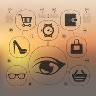 fashion infographic with unfocused background N35