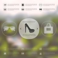 fashion infographic with unfocused background N36