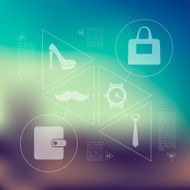 fashion infographic with unfocused background N37