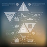 fashion infographic with unfocused background N38