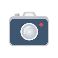 Photo camera flat icon vector logo N3
