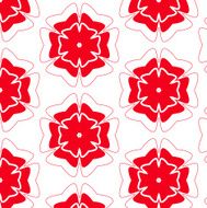 Romantic fuzzy flower seamless pattern