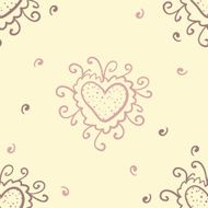 Heart doodle pattern