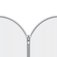 Realistic open zipper template