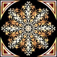 background with gold snowflakes and glittering jewels