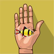 Hand with fish