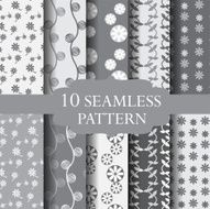 Blue and nature pattern set