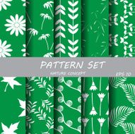 Blue and nature pattern set N2