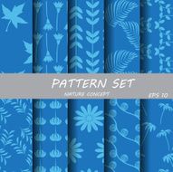 Blue and nature pattern set N4