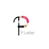 Minimal P font or letter icon design