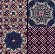Set of seamless laced backgrounds N2