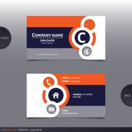 Abstract creative business card Vector N29