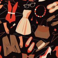 Retro Fashion Seamless pattern N2