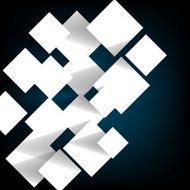 Paper square banner with shadow background