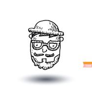 hipster style hand drawn illustration N10