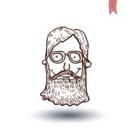 hipster style hand drawn illustration N11