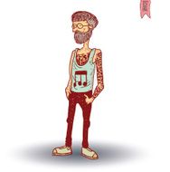 hipster style hand drawn illustration N15