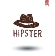 hipster style hand drawn illustration N17