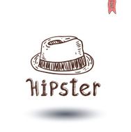 hipster style hand drawn illustration N18