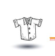 Hipster shirt hand drawn illustration N2