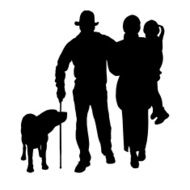 Vector silhouette of family N497