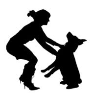Vector silhouette of the woman N15