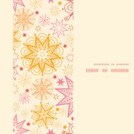 Vector warm stars vertical frame seamless pattern background