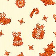 Vector seamless Christmass pattern with same symbols N3
